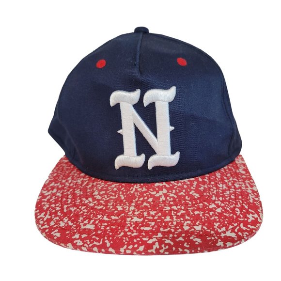 NEFF the Company Snapback Hat Surfer Skateboard Cap N Logo Navy Red Adjustable - Picture 1 of 2